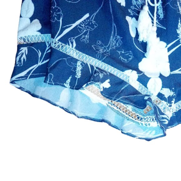 AVA  Blue Floral Romper One-Piecer Size 6 - Picture 4 of 4